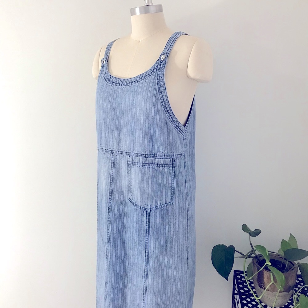 True Vintage Denim Jumper Column Dress